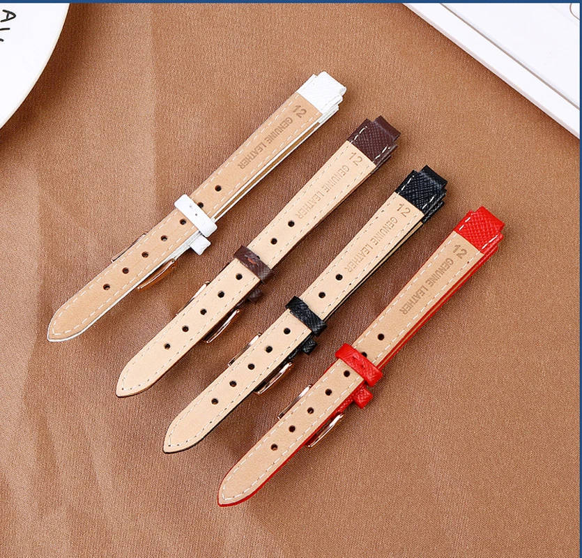 Cowhide strap substitute Casio watch for women SHEEN series SHE-3034GL/SHE-4029PG genuine leather watch strap accessories