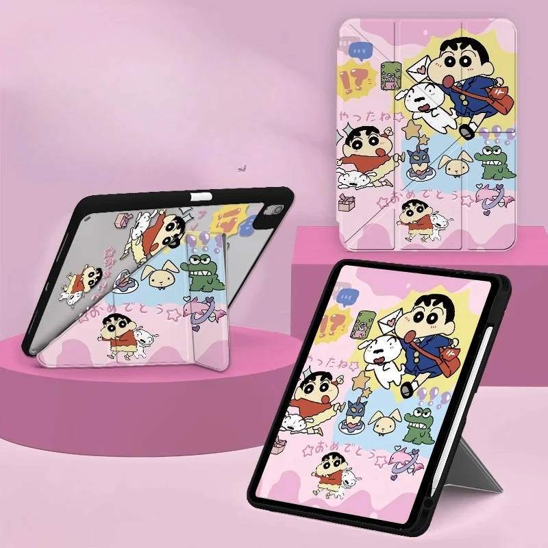 

MINISO Crayon Shin-chan для iPad, чехол Funda ipad 9/10/11 A16 11 дюймов, чехол для планшета Air3 4 5 10,9 дюйма M2 M3 Pro4 5 6 M4, защитный чехол