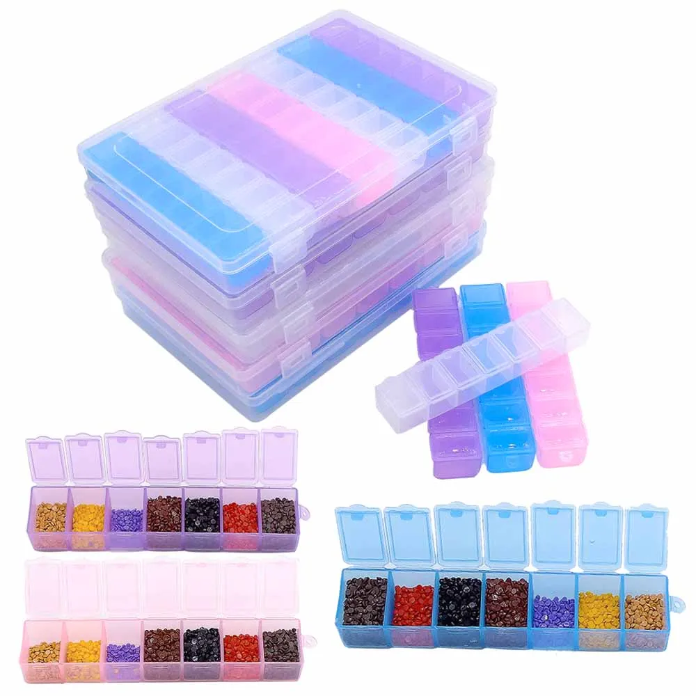 

DIY Diamond Painting Storage Box Accessories Kit, multi color Diamond embroidery Tool Kit.Multifunctional Art Painting Tool comb