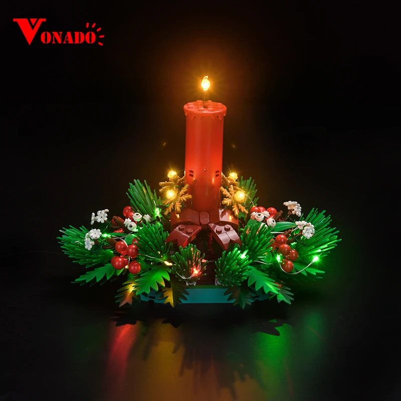 Vonado 5V LED 40743 set suitable for Christmas Table Decoration building block gift (including lighting accessories only)