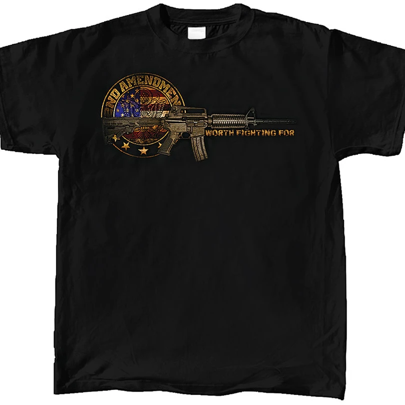 

Worth Fighting for. Creative Design 2nd Amendment T-Shirt. Summer Cotton Short Sleeve O-Neck Mens T Shirt New S-3XL