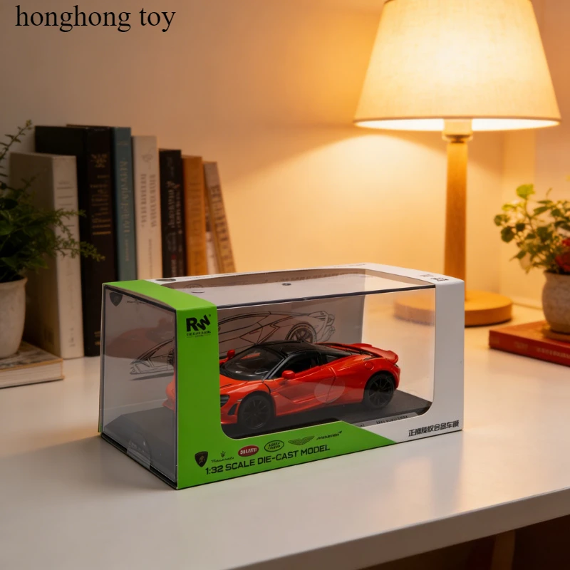 Authentic 1:32 750S Sports Car Model Alloy Toy Car Acrylic Display Box Collection Figurine Home & Office Decoration
