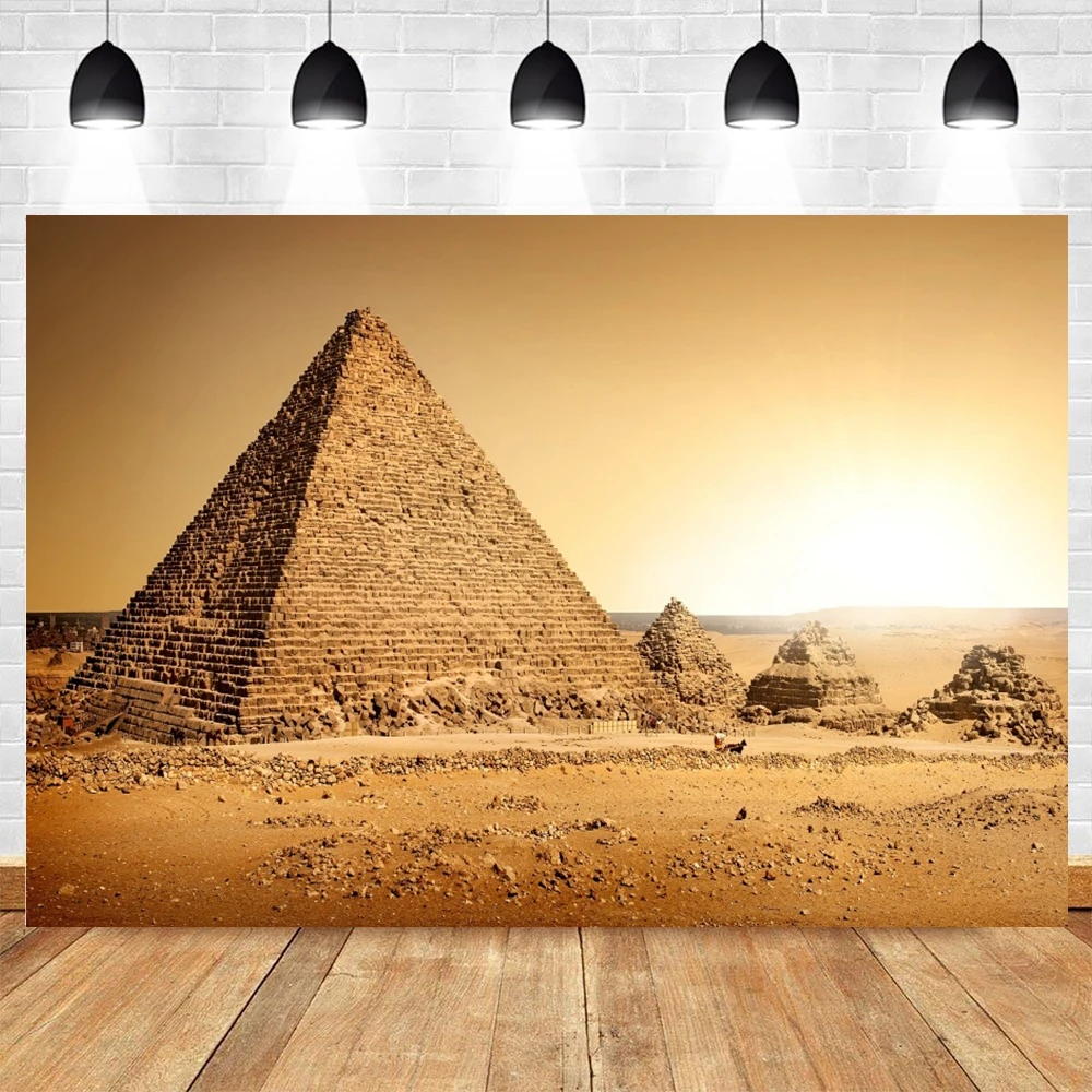 Egyptian Pyramids Backdrop Egypt Ancient Architecture Ruins Natural Desert Sand Dunes Photography Background Photo Studio Props