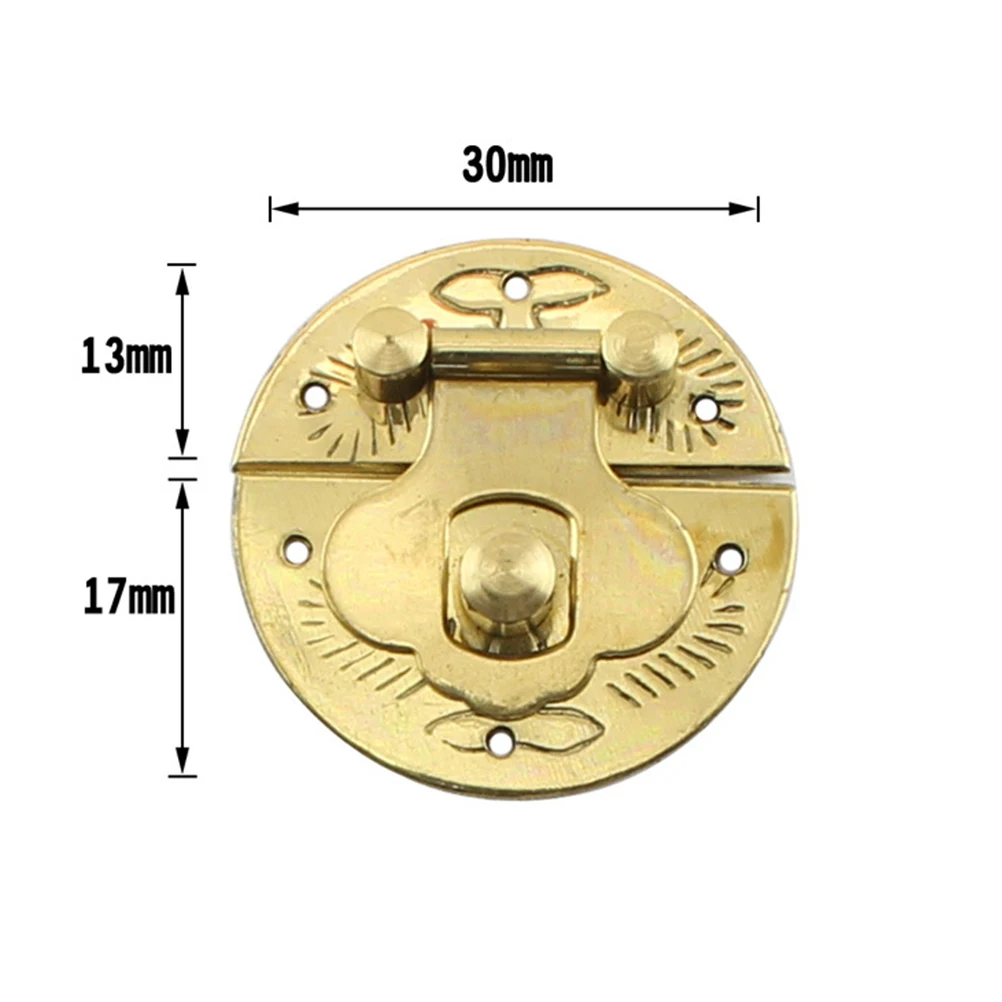 

Retro Latch Buckle Hasps Vintage Hardware Wooden Box Lock Catch Decorative Durable Golden Jewelry Packaging Display