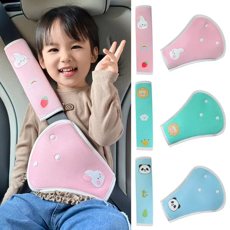 Universal Car Seat Belt Cover Adjustable Car Safety Belt Cover Shoulder Pad for Kids Adults Car Interior Accessories
