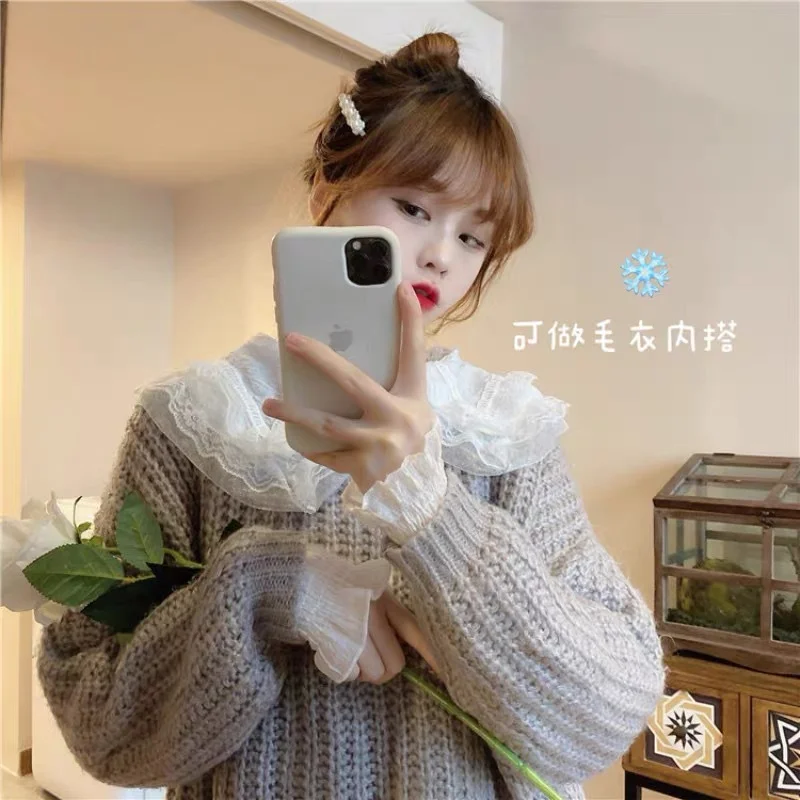 قمصان نسائية طويلة الأكمام من الساتان المرقعة بأزرار سفلية بقصة ضيقة وياقة دائرية أنثوية أنيقة ملابس غير رسمية للمكتب الفرنسي