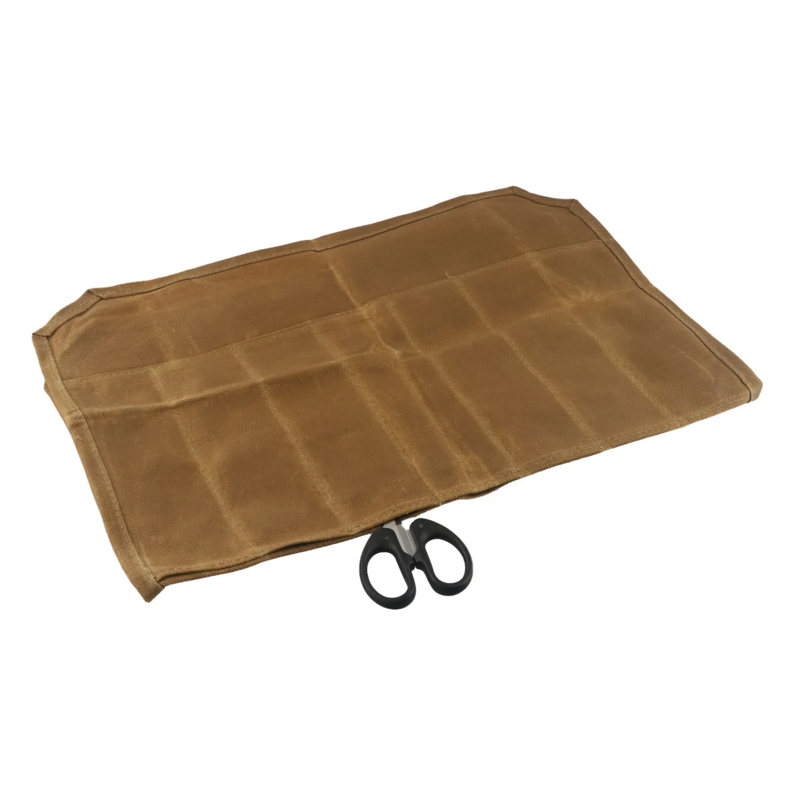 Army Green Waxed Canvas Cutter Roll Bag 16 Oz Waterproof Canvas 8 Slots For Knives Easy Carry Organized Storage Space For Chefs