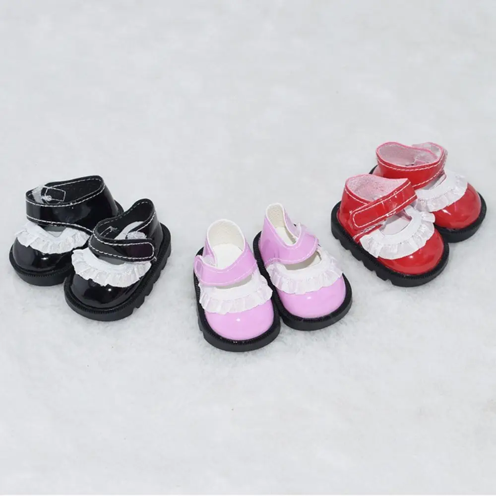Mini Lace Doll Shoes 20cm Leather Adhesive Shoes Replacement Mini Shoes Children Toys