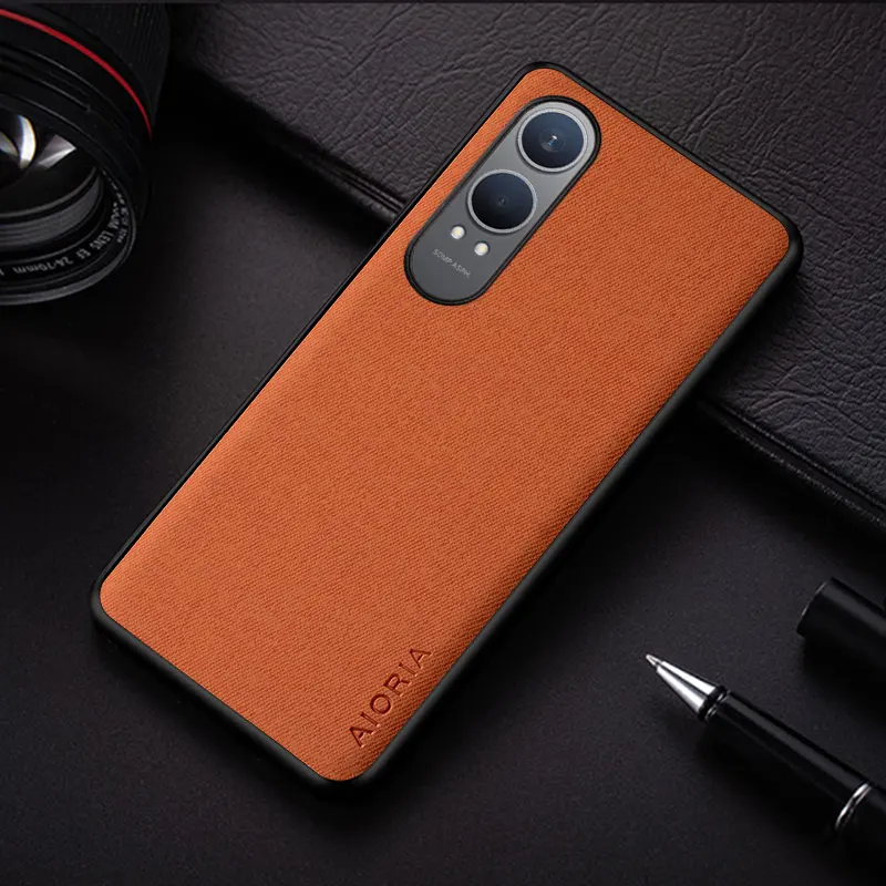 Case For OnePlus Nord CE 4 3 2 Lite 5G 2T coque simple lightweight durable textile leather cover for oneplus nord ce 4 lite case