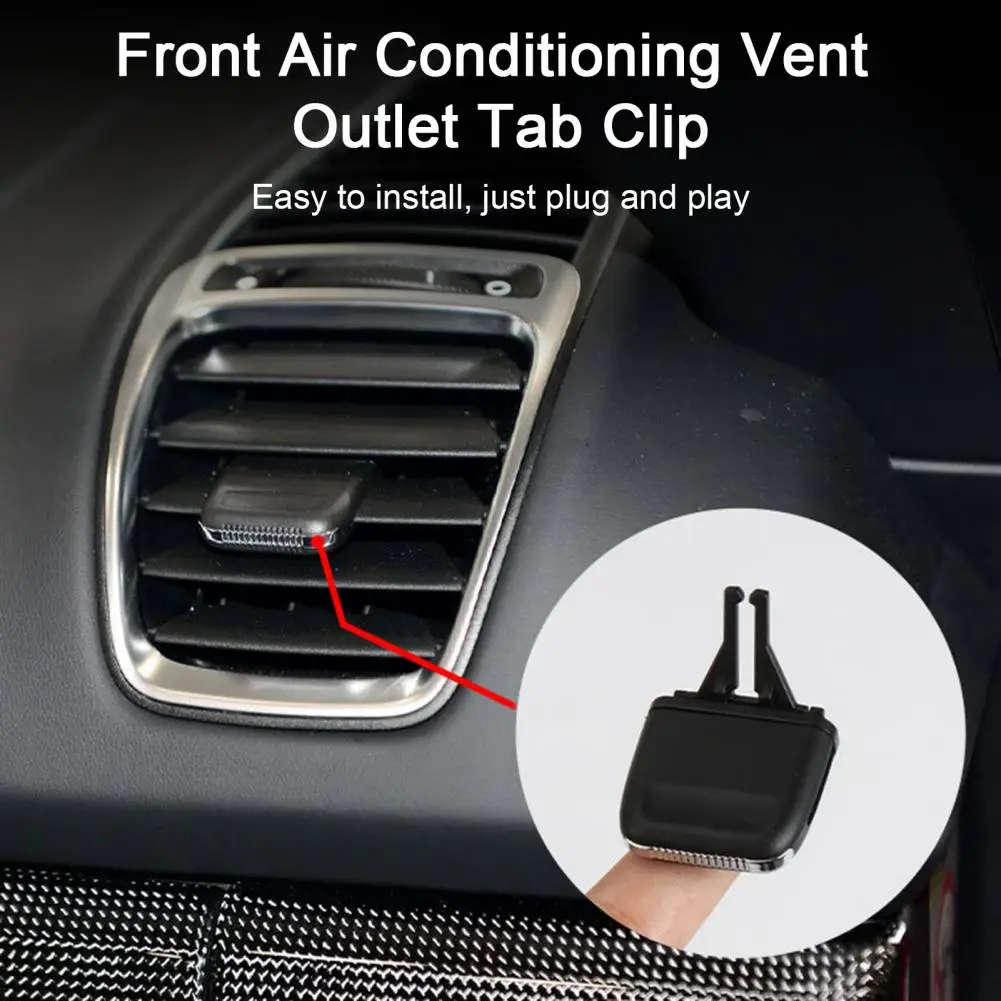 Tab Clip Reinforced Card Position Unbreakable Anti-corrosion Vent Clip Tab Adjust Black Car Front Dashboard Air Vents Tab Clip