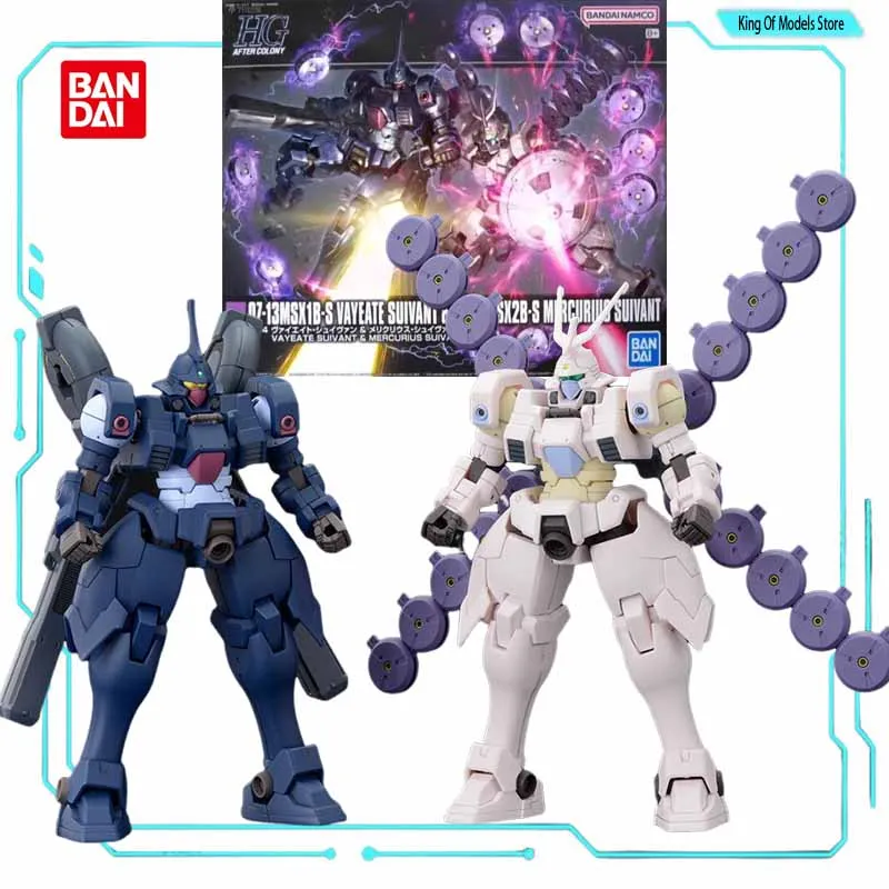 Bandai Original Model Kit HGUC 1/144 VAYEATE SUIVANT MERCURIUS SUIVANT Anime Action Figure Assembly Model Toy for Boys Gifts