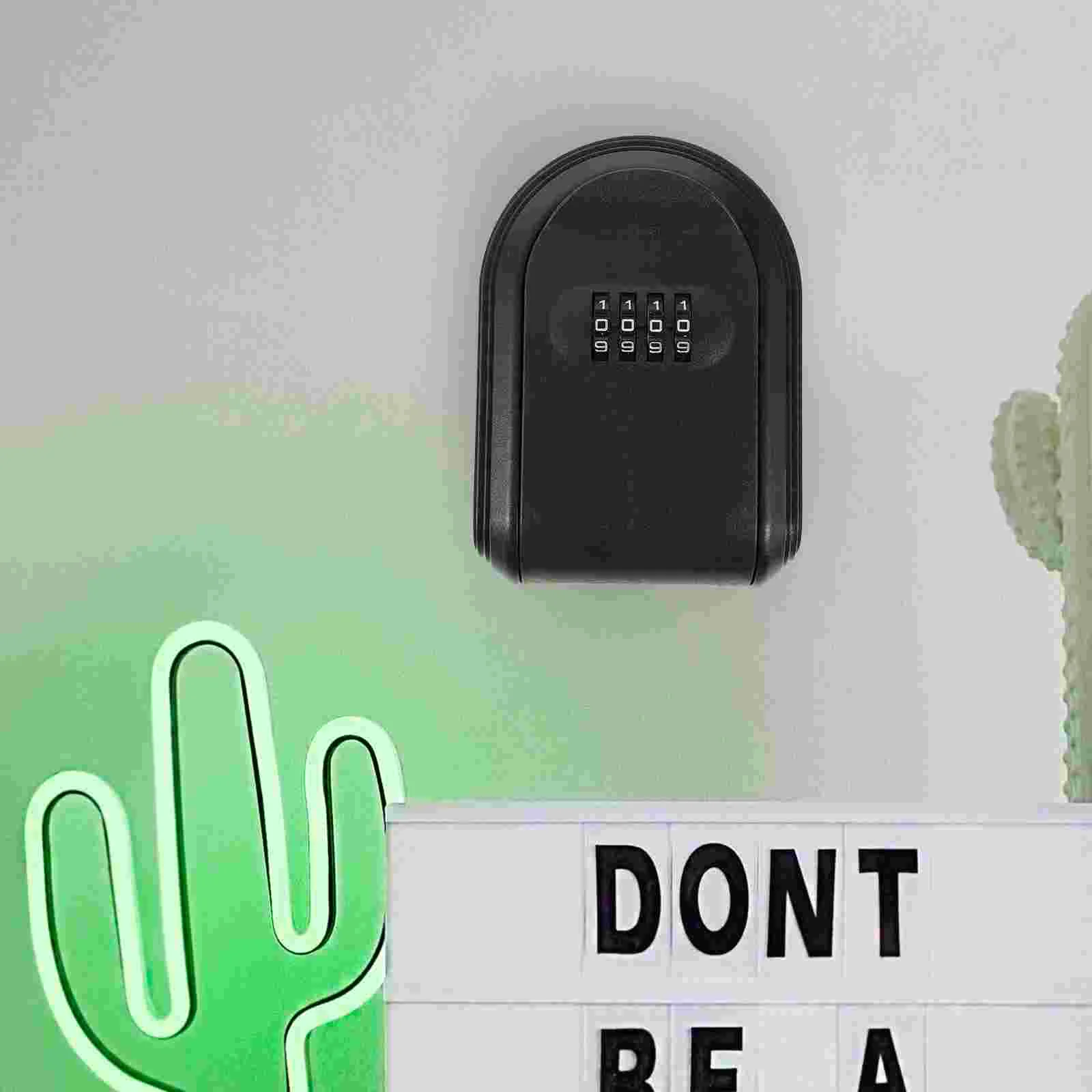 

Hide Key Holder for outside Box Password Lock Door Wall Mounted Safe (Black) 1pc Combination Outdoor Hidden Plastic