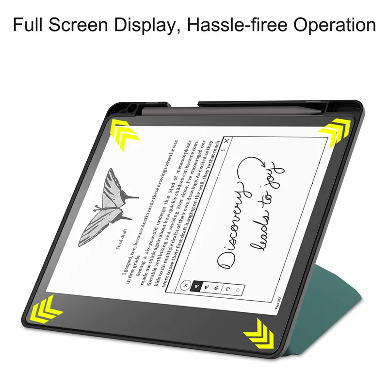 For Kindle Scribe 2022 Case 10.2 inch Multi-folding Stand Soft Silicon Back Cover for Kindle Scribe 10.2 with Pencil Holder