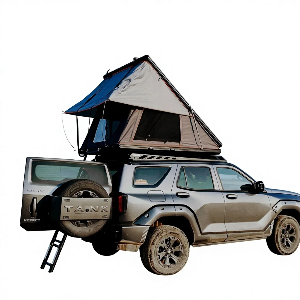 2026 Hard Shell Aluminum Alloy Quick Open Waterproof Foldable Oxford Cloth Four Seasons Universal Car Roof Tent for Outdoorpromo