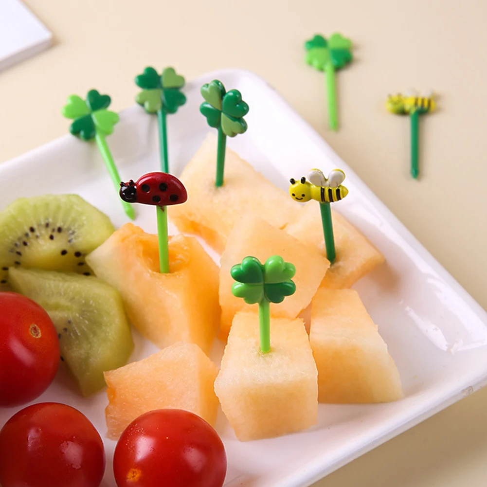 8/12Pcs Lunch Box Fruit Picks Mini Creative Fruit Cake Dessert Food Forks Kids Snack DecorForks Bento Salad Decor Toothpick