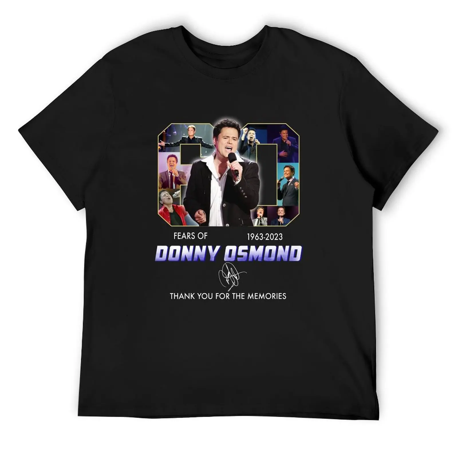 60 Years Of 1963-2023 Donny Osmond Thank You For The Memories Signature T-Shirt tees quick drying men workout shirt