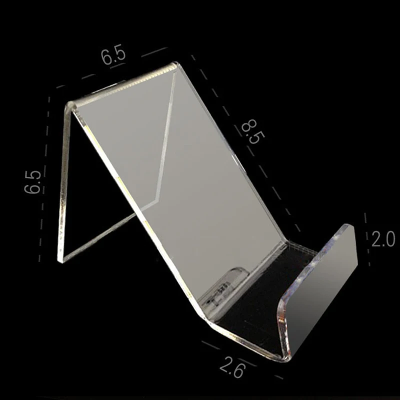 Transparent Acrylic Mobile Phone Display Stand Counter Mobile Phone Display Base Bracket Desktop Mobile Phone Lazy Bracket