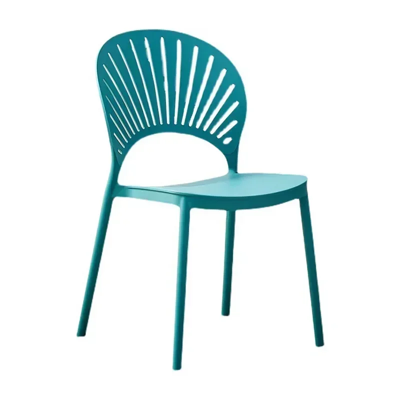 

Chair Nordic plastic sub-household fan-shaped sub-living room multi-color table outdoor milk tea shop sub-hotel