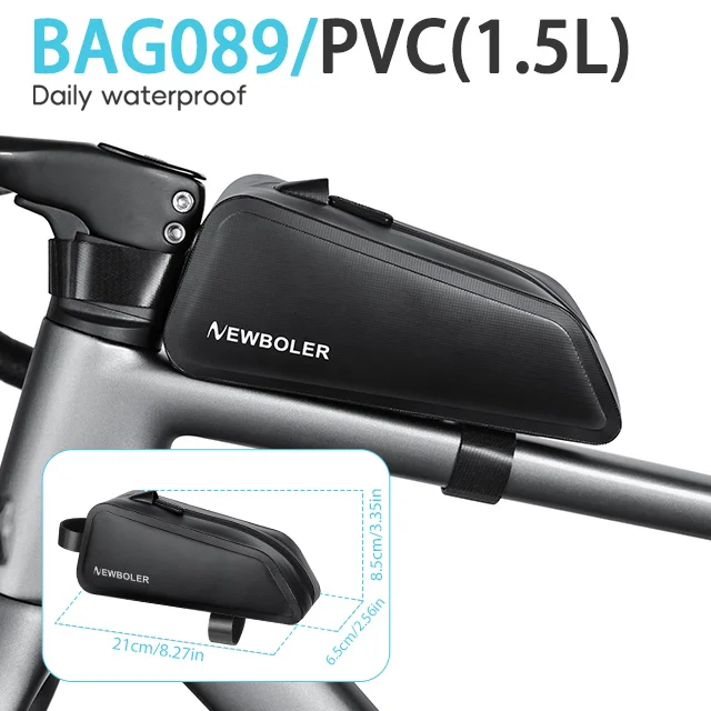 NEWBOLER 2,5L Fahrradrahmen-Vorderrohrtasche Fahrrad-Packtasche MTB Rennrad-Werkzeugtasche Fahrrad-Oberrohrtasche Fahrradzubehör