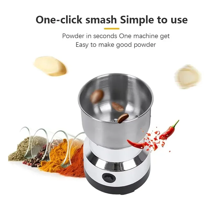 

Kitchen Multifunctional 4 Blade Grain Coffee Chopping Home Coffee Nut Bean Flavor Blender Spice