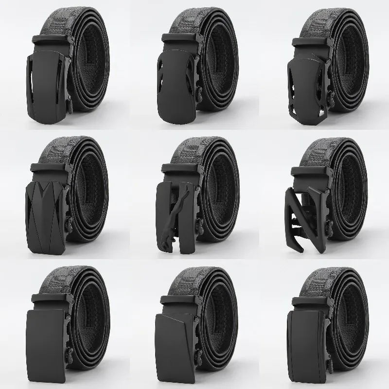 

Men Belts Metal Automatic Buckle High Quality Genuine Leather Belts for Men Fashion Luxury Business Jeans Waistband Ceinture