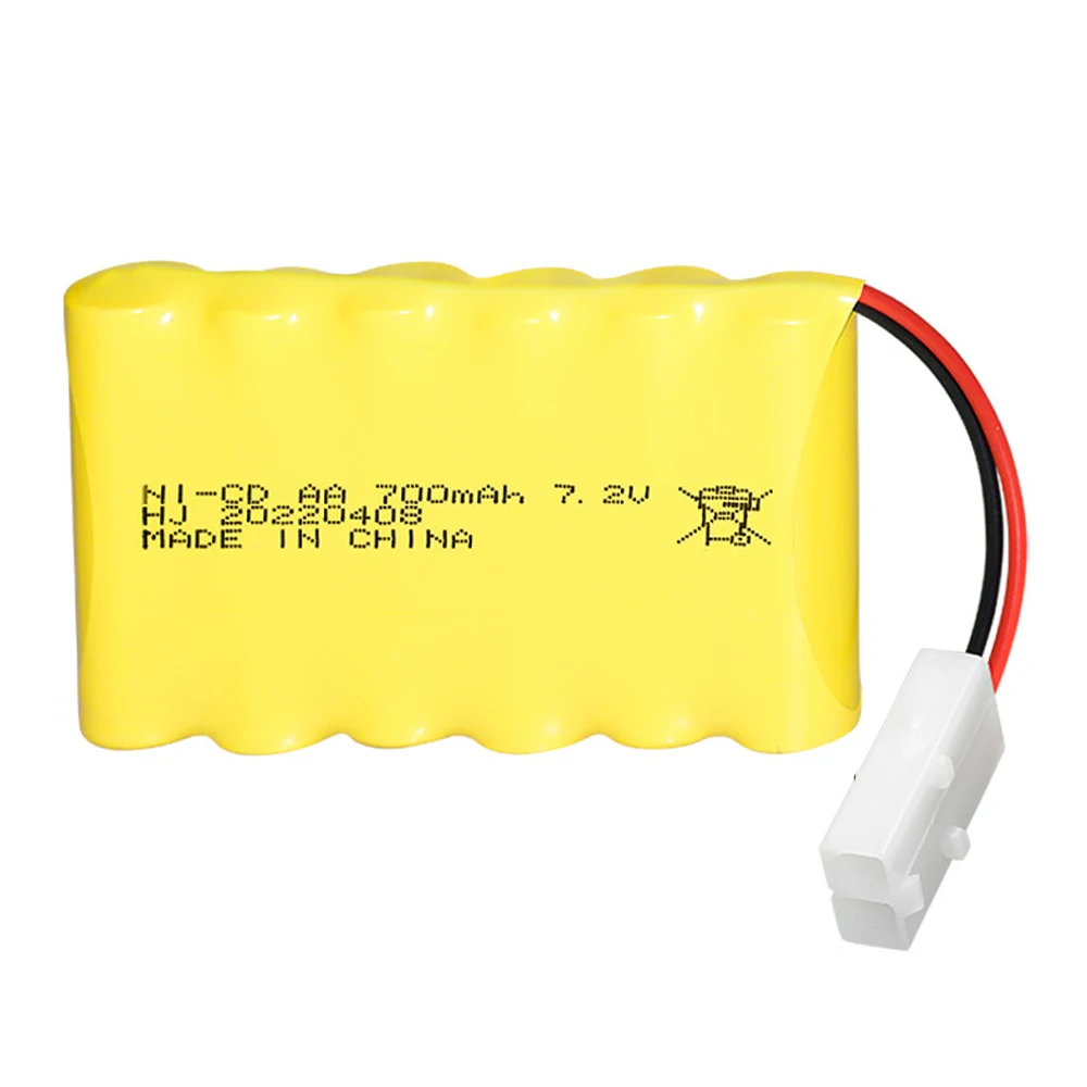 7.2v 700mah NiCD Battery Ni-CD AA 700mah 7.2v Rechargeable Battery Pack For Rc toys Car Tanks Trains Robot Boat Gun spare parts