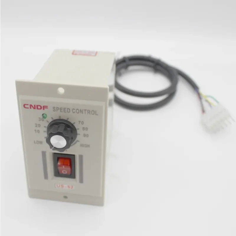 US-52 AC 220V Motor Speed Controller - CNDF Adjustable Regulator for 6W-120W Motors with Indicator Light​