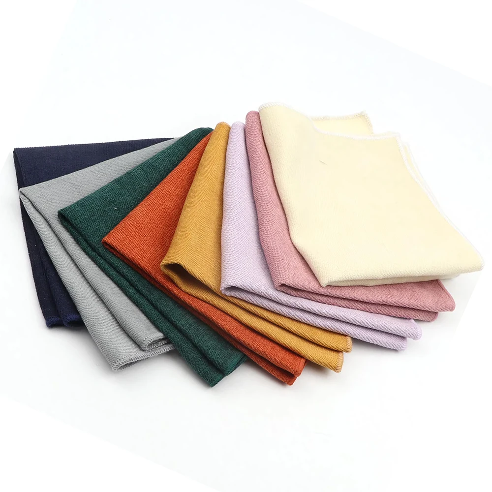 Мужской однотонный нагрудный платок, новинка, хлопковый носовой платок коричневого и зеленого цвета, носовой платок для мужчин, свадебный деловой костюм, подарки