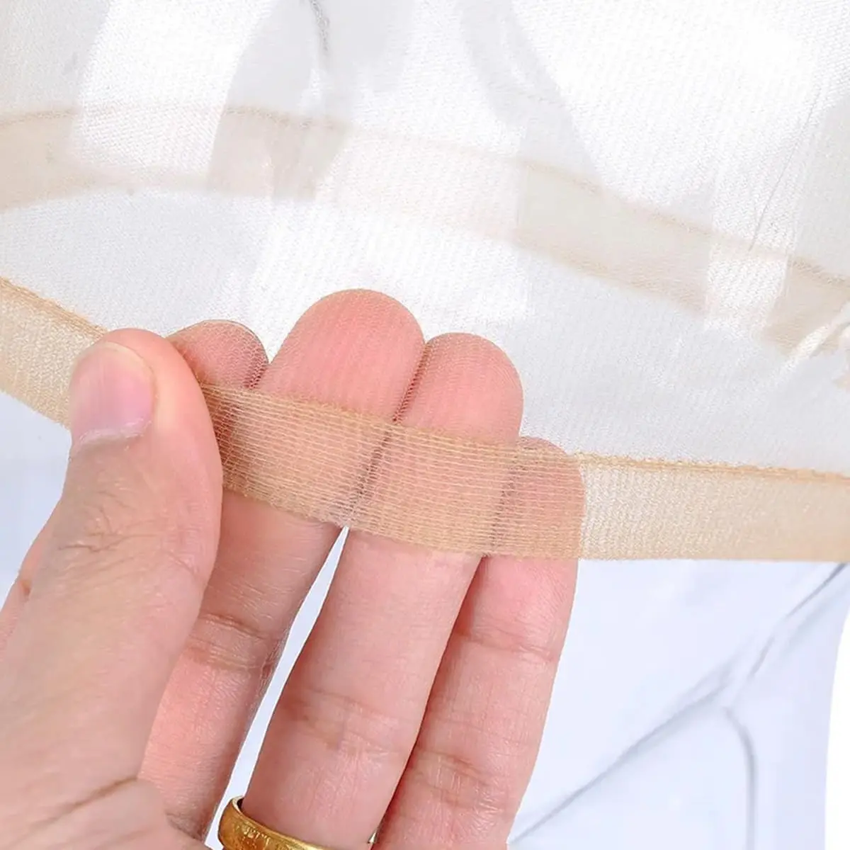 여성용 HD 가발 캡 6/10/24개, 레이스 프론트 가발용 투명 초박형 신축성 스타킹 캡, 얇은 나일론 캡