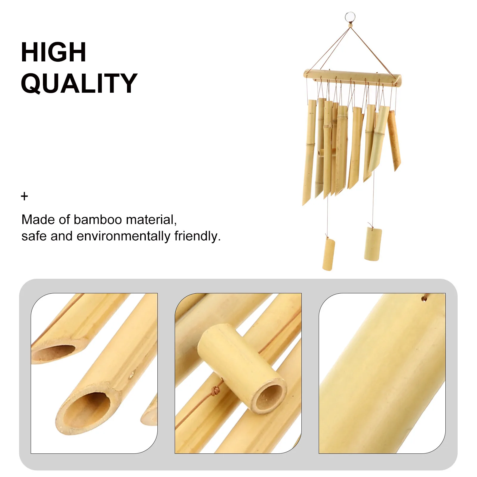 

1Pcs Bamboo Hanging Wind Bell Chime Room Wall Home Decoration Bamboo Wind Chimes Hanging Decor