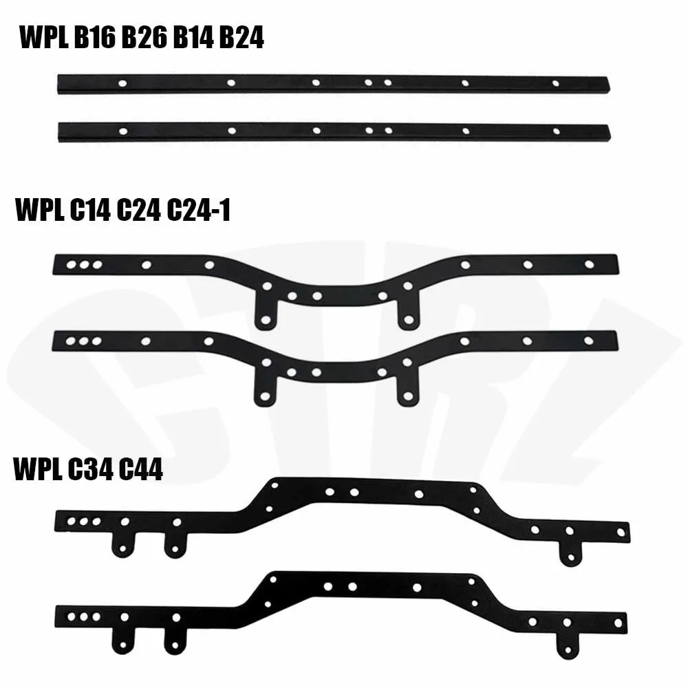 Rc Car Metal Girder Chassis Beam Frame Beam Side Beam for WPL 1/16 B14 B24 B16 B36 C14 C24 C34 C44 Car Upgrade Parts