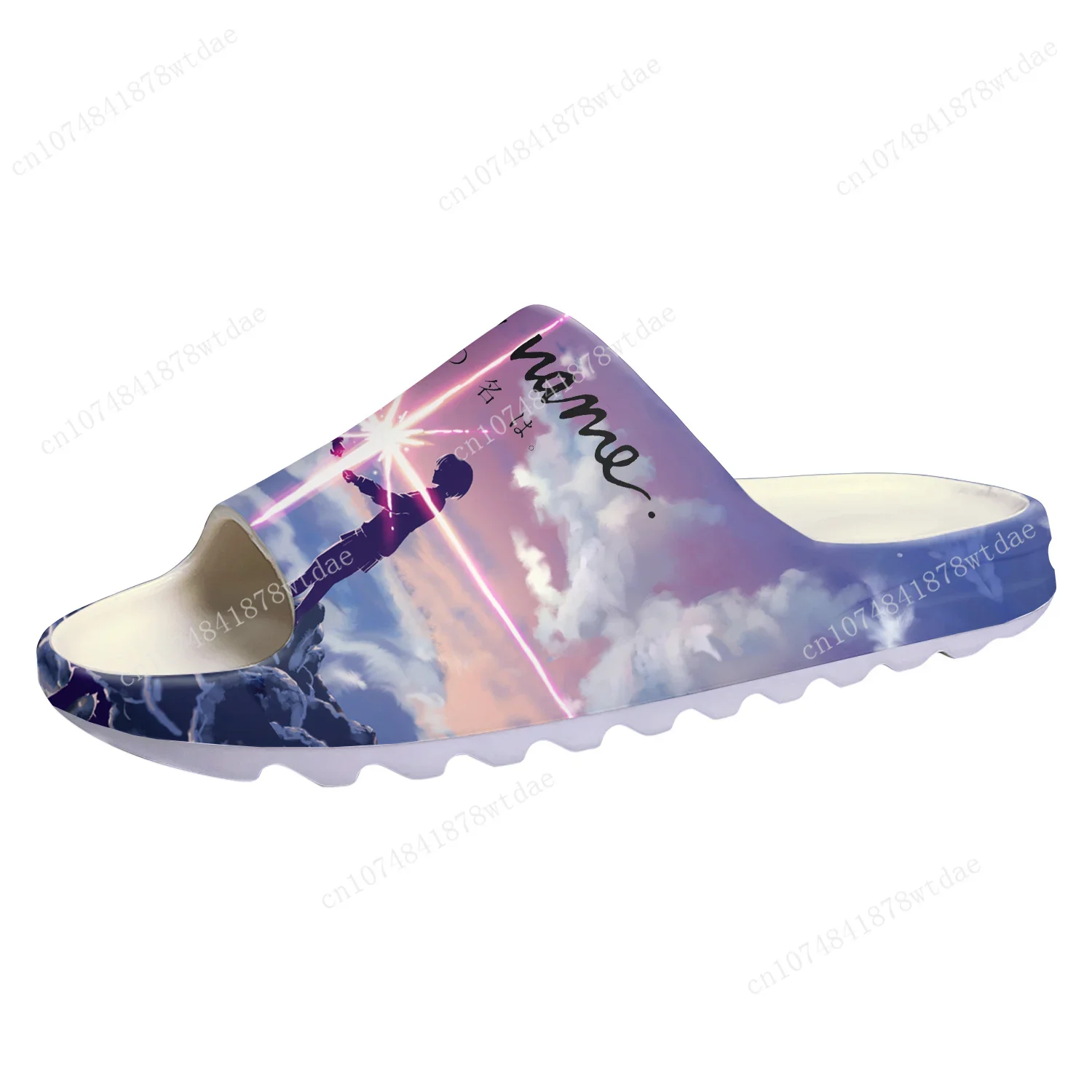Your Name Soft Sole Sllipers Mens Womens Teenager Home Clogs Japanese Anime Step In Water Shoes On Shit Customize Sandals
