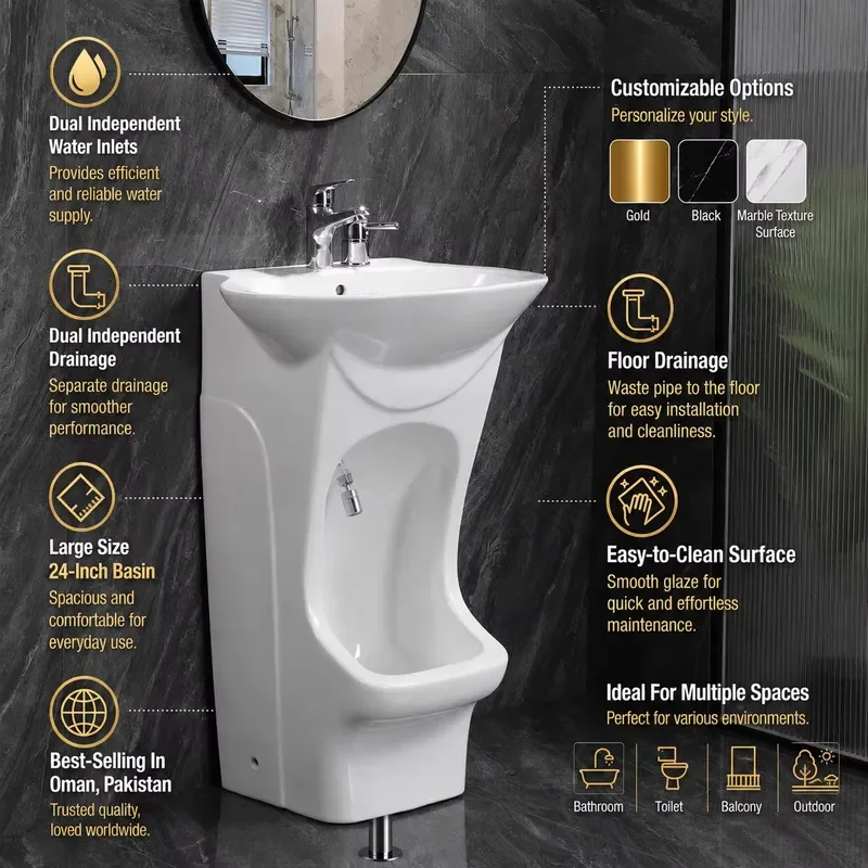 New Arrivals Modern Muslim Design Wudu Basin Islamic Wudu Wash Station Mosque Wudu Sink