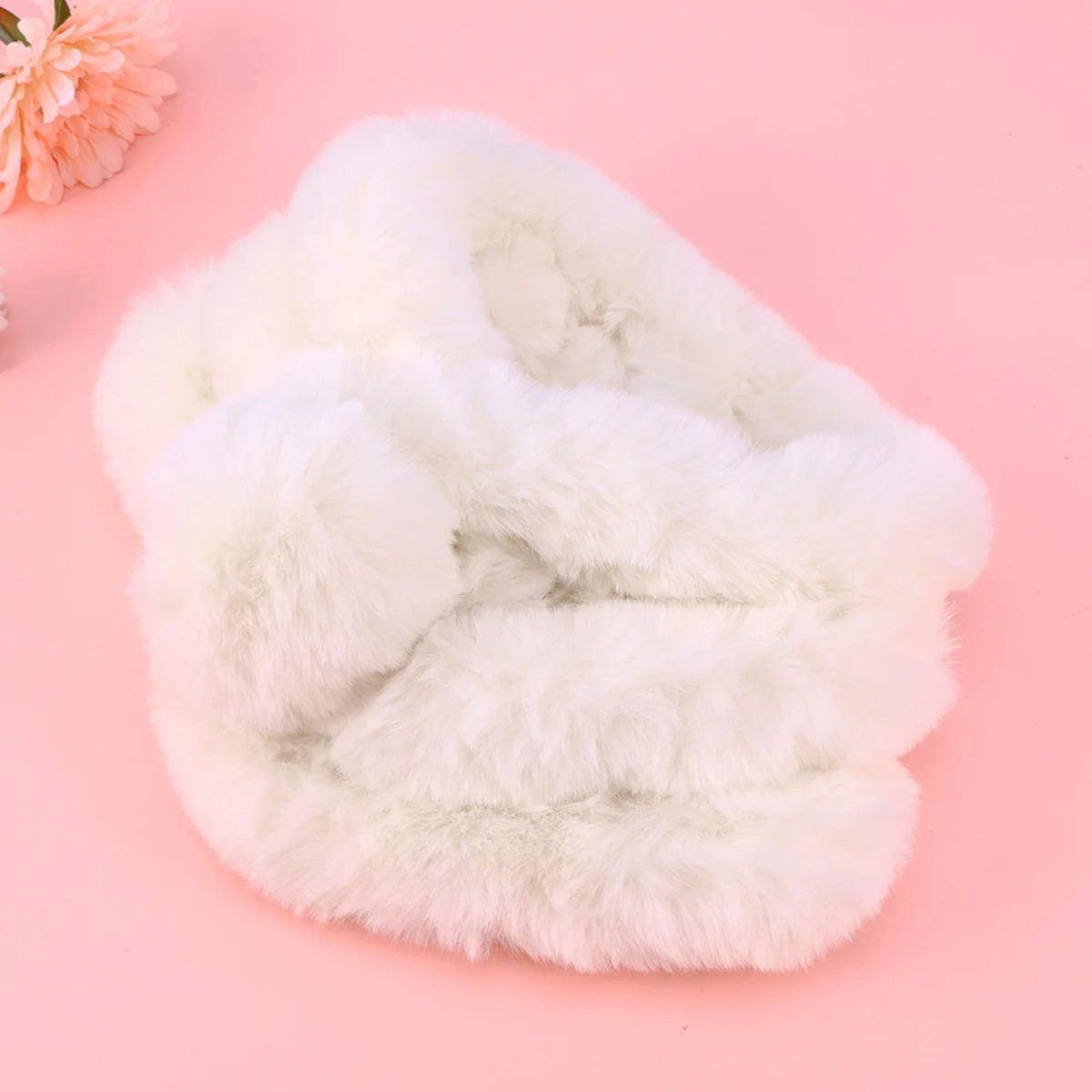 

Imitation Rabbit Warm Thick Shawl Women Travel Faux Winter For Women Scarf Scarf Party Accessories