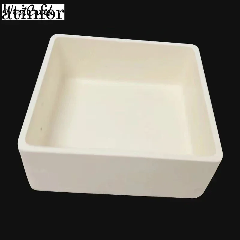 

atinfor99.5%Al2O3 High Purity and Thermal Square Corundum Melting Pot L100*W40*H25mm/Alumina Ceramic Boat Crucible /Ceramic Refr