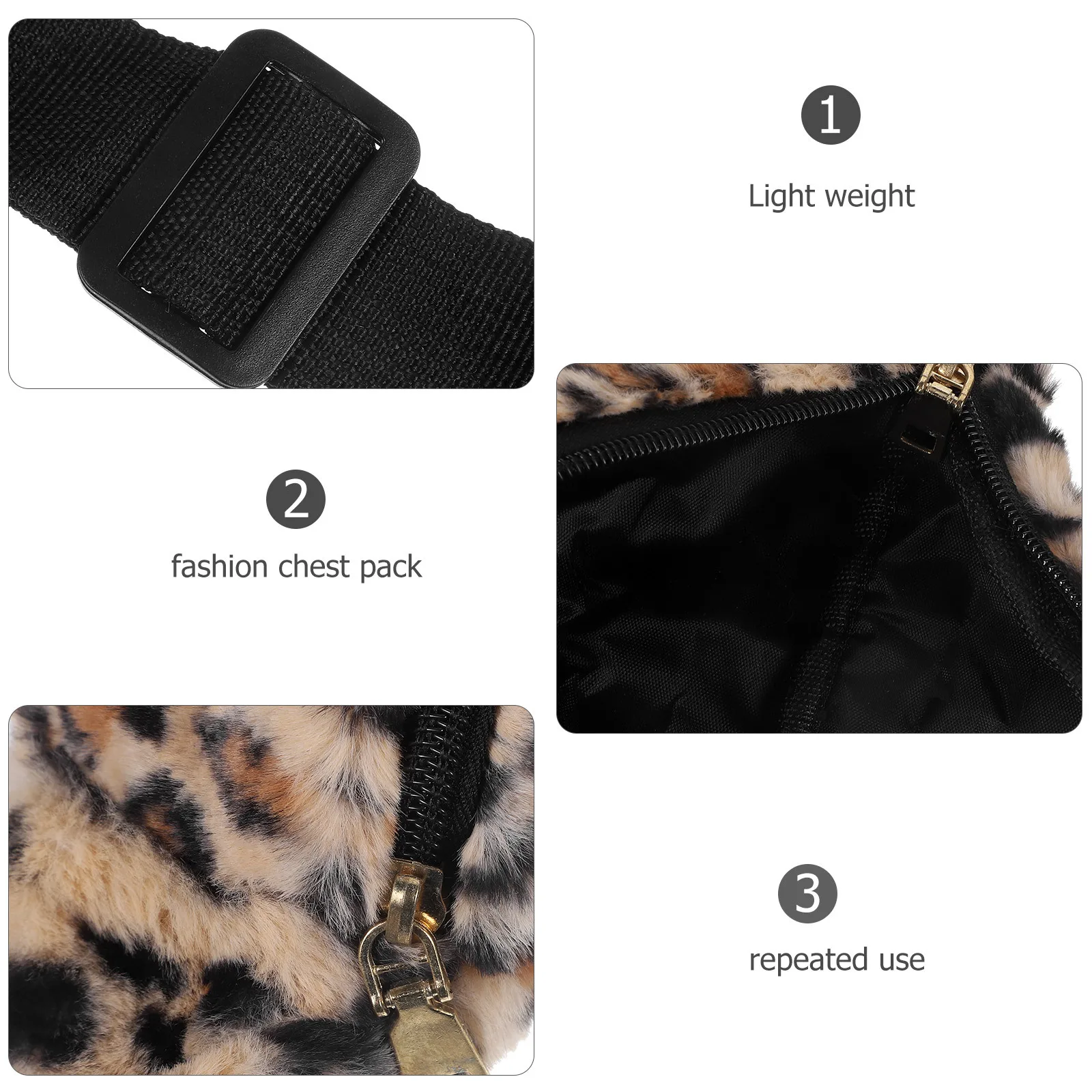 

Леопардовая нагрудная сумка с принтом, поясная сумка, сумки через плечо для женщин, поясная сумка, легкий прочный материал, регулируемая пряжка для путешествий