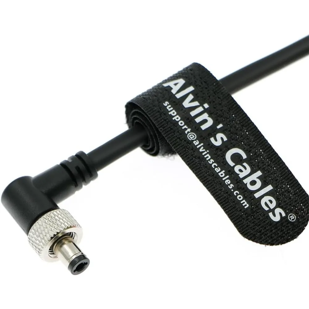 Alvin's Cables Right Angle DC to Locking DC Power Cable for SmallHD 702, Atomos Ninja V, Video Devices PIX-E7 45cm| 18inches