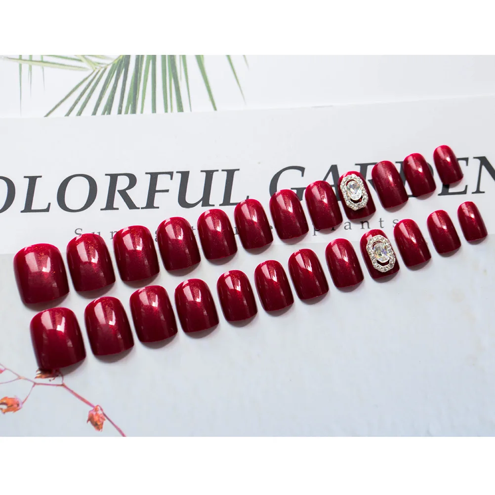 Autocollants pour faux ongles à la mode, couverture complète, pointes élégantes pour femmes et filles, accessoire artistique à usage domestique, 24 pièces