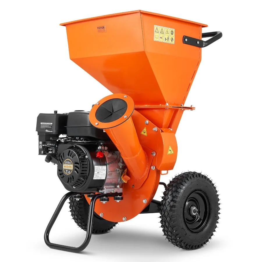 

Wood Chipper Shredder Mulcher 7HP Heavy Duty Gas Powered 3' 212cc 4.1 kW