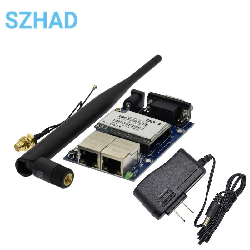 

HLK-RM04 RM04 Uart Serial Port to Ethernet WiFi Wireless Module with Adapter Board Development Kit Industrial Kit