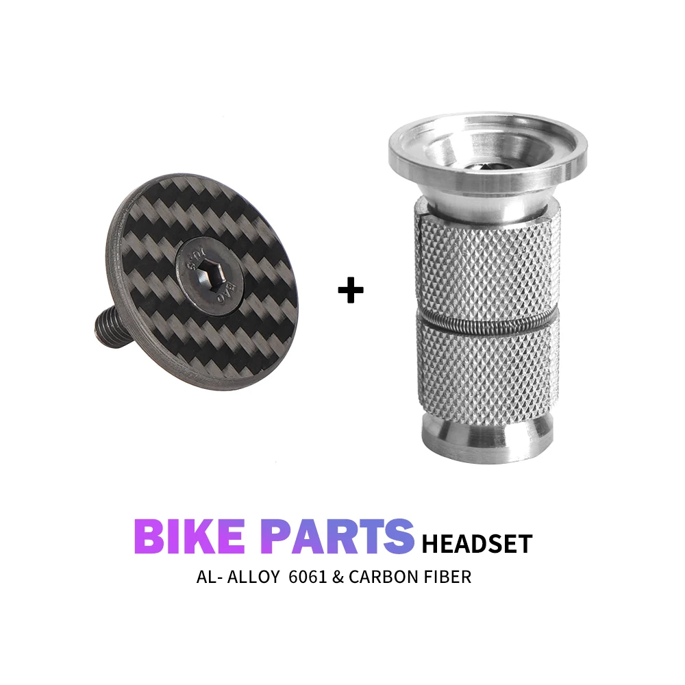 

MTB Bike/Road Bike Headset Stem Top Cap Compression Plug Nut Compressor Expansion Fork Steerer Carbon Fiber Cover