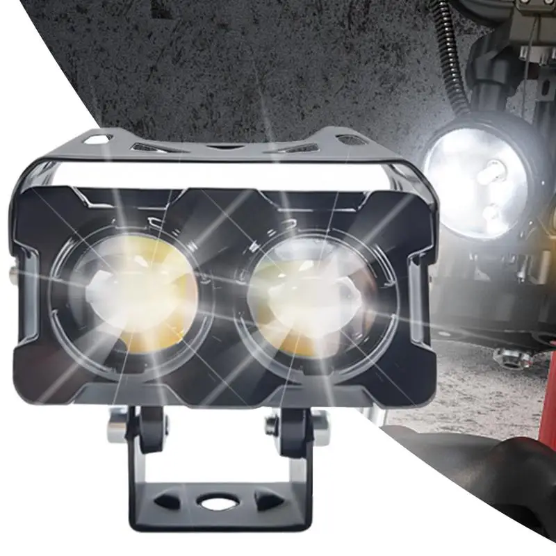 LED Motorrad Scheinwerfer LED Fahrlicht Super Helle Motorrad Scheinwerfer Doppel Farbe Hilfs Offroad Motorrad