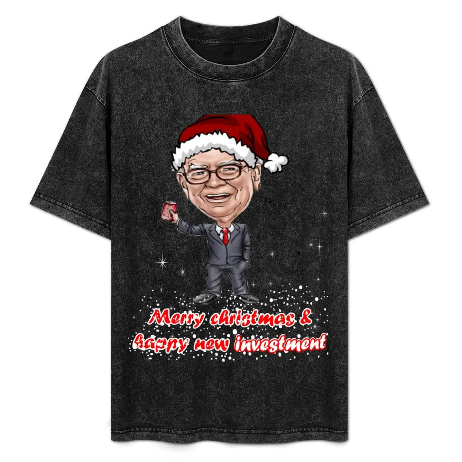 

Merry christmas and happy new INVESTMENT by Warren Buffett T-Shirt Summer Holiday Casual Tee