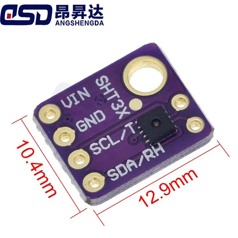 Modul Sensor Kelembaban SHT31-D SHT31 Temperatur IIC I2C Breakout Cuaca 3V 5V Untuk Arduino