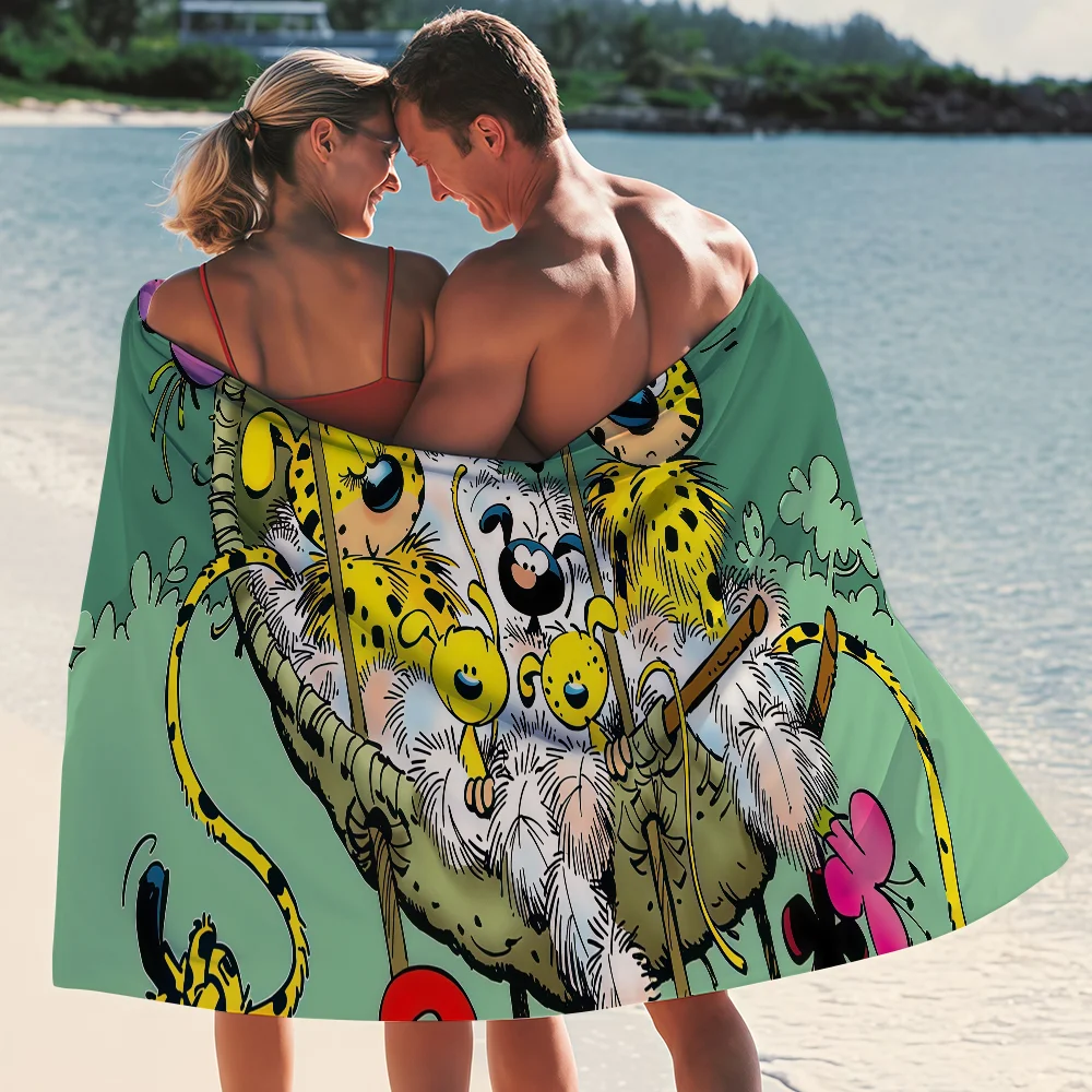 Cartoon M-Marsupilami Towel Quick Drying Beach Towels Are Suitable For Swimming Pools Camping Yoga And The Gym