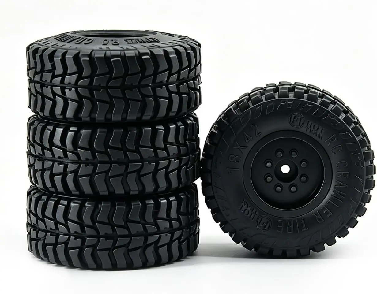 

Aluminum Optional Offset RC Wheel Hubs Tire for 1/30 SCX30 Cars (Black Hardware with Tire)