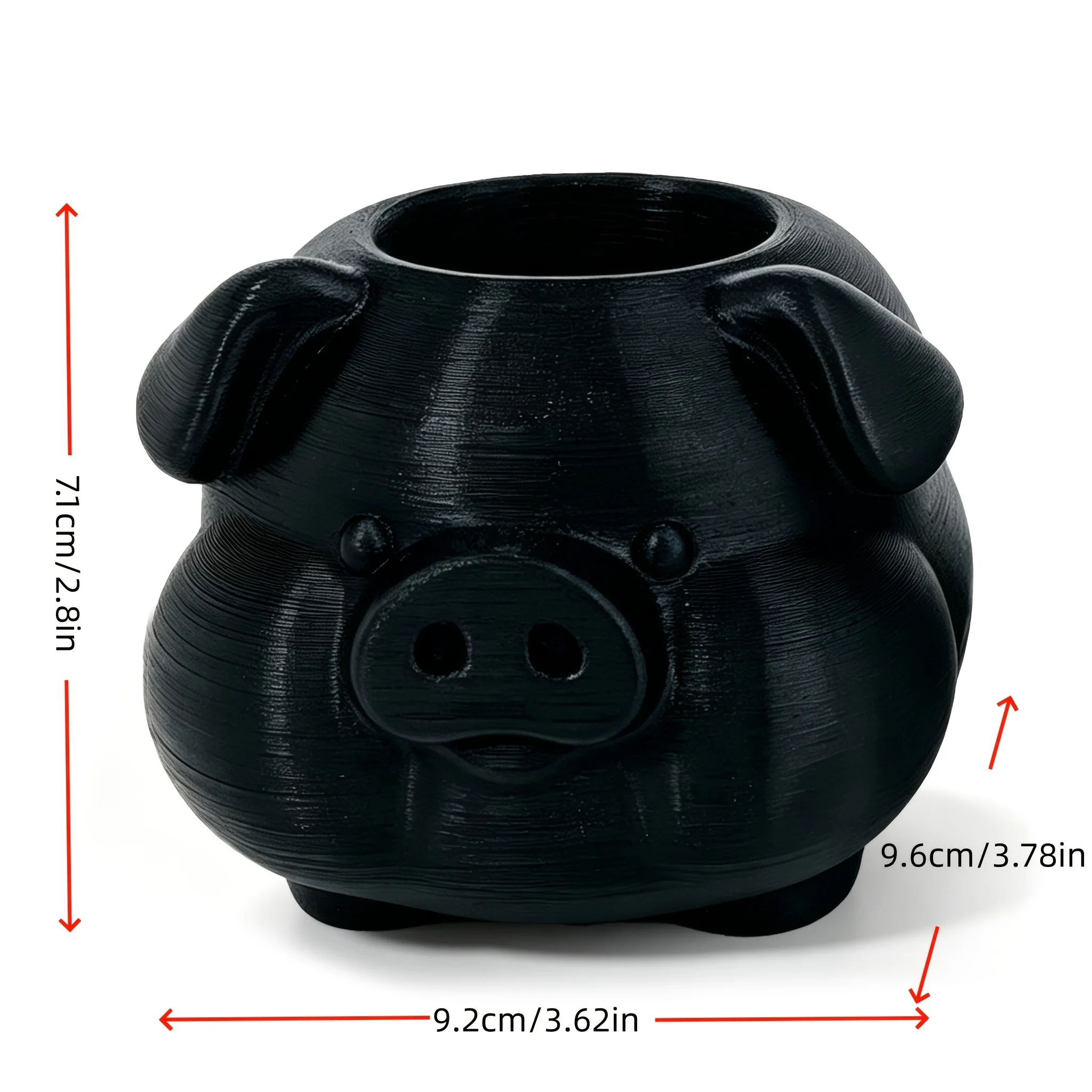 Pig-shaped pen holder Creative pig-shaped stationery pencil, pen, and ruler storage pen holder Home desktop storage stationery