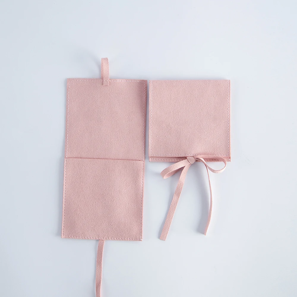 5Pcs Envelope Jewelry Pouches with Drawstring Rope Premium Microfiber Storage Bags for Rings Earrings Bracelets& Small Pendants