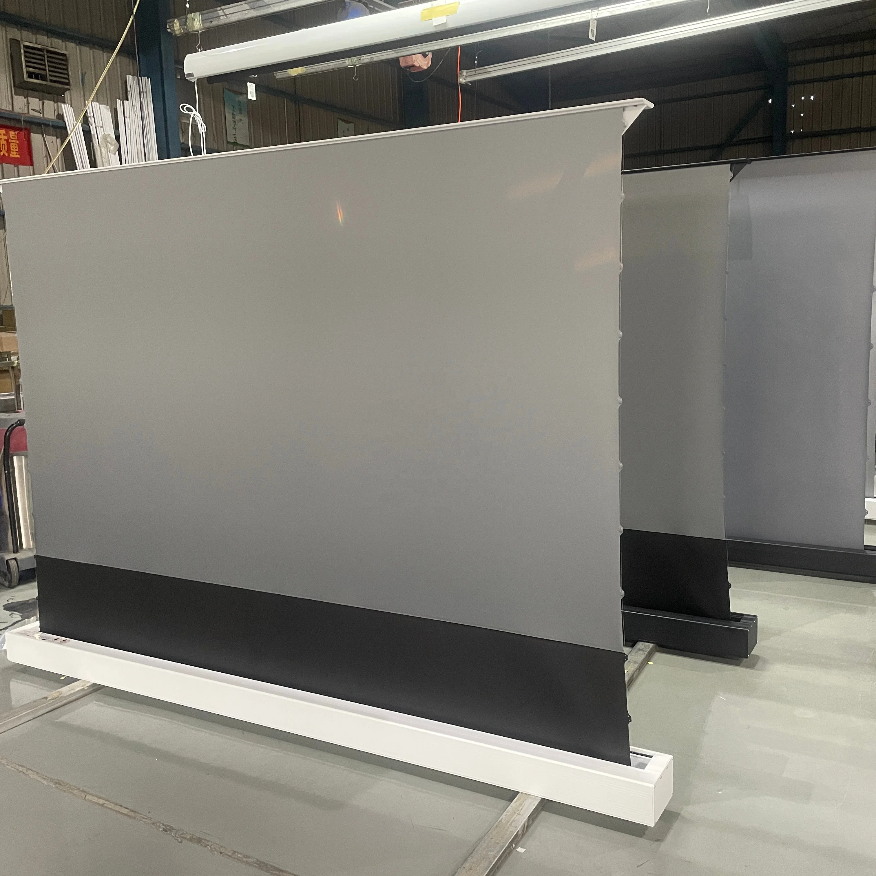 

100" Electric Floor Rising Projector Screen UST 4K ALR Grey Crystal Projector Screen for Ultra Short Throw Projector