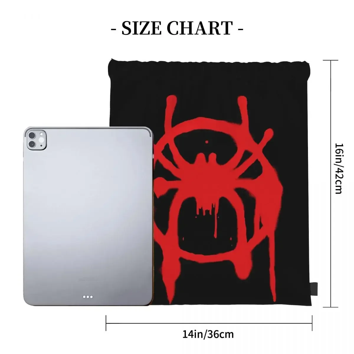 Into The Spider-Verse Backpacks Fashion Portable Drawstring Bags Drawstring Bundle Pocket Sports Bag BookBag Man Woman School